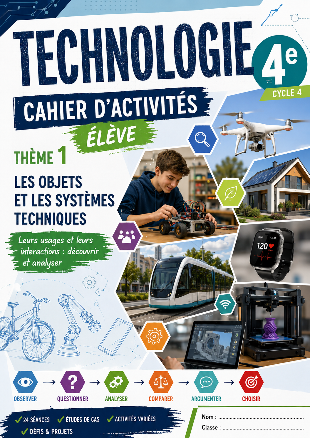 Cahier d’activités Technologie 4e – Élève (Cycle 4, PDF)