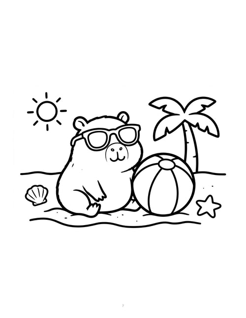 Cozy Capybara Café – Bold & Easy Coloring Book