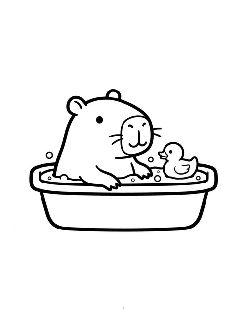 Bold and Easy Capybara Coloring Book