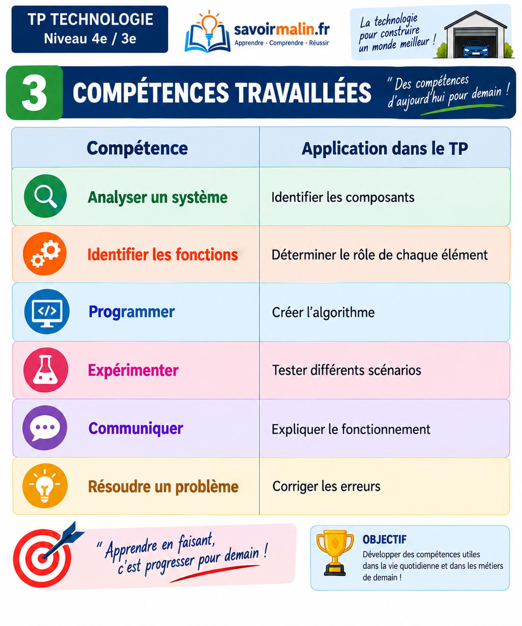 TP Technologie 4e/3e – Porte de garage automatique avec micro:bit