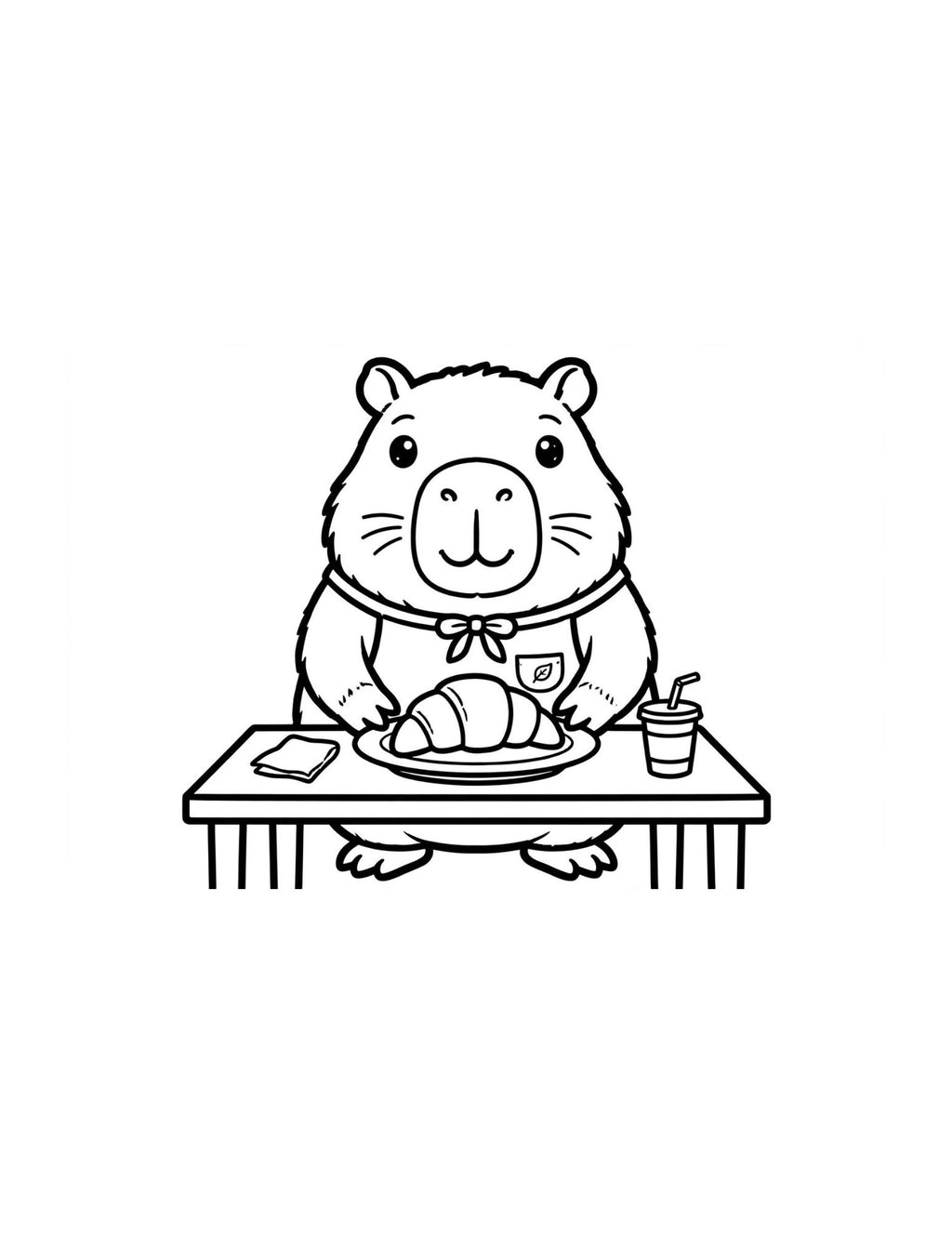 Cozy Capybara Café – Bold & Easy Coloring Book