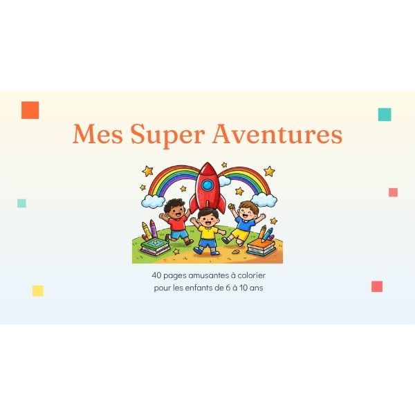 Livre de Coloriage Animaux PDF à Imprimer – Mes Super Aventures | Enfants 4-8 ans